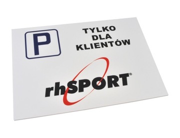 tablica informacyjna PARKING +logo PCV 3mm 30x20cm