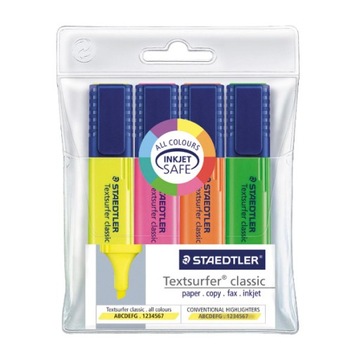ZAKREŚLACZ fluo STAEDTLER S 364 4 KOL
