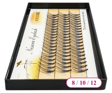 NESURA EELASHES TUNKS OF SILK РЕСНИЦЫ МИКС 8/10/12