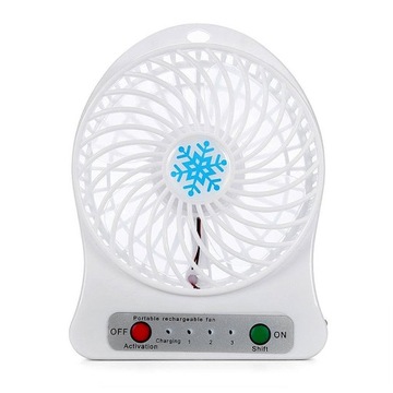Wentylator Wiatrak Akumulator USB Namiot Biuro