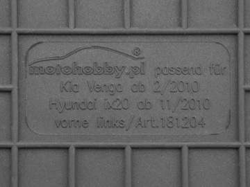 Коврики резиновые на Hyundai ix20 MADE TO ORG