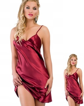 Sexi satynowa KOSZULA NOCNA halka satyna S 36
