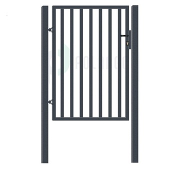 Furtka ogrodzeniowa C5 150 Czarny Komplet Słupki