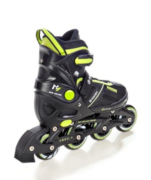 Регулируемые коньки RAVEN Pulse чёрный/лимонный 37-40