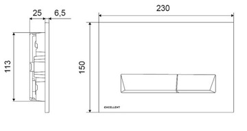 ОТЛИЧНАЯ ПЛАТТО-КНОПКА INEX.PL230.150.WH