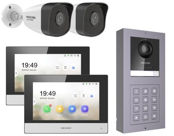 IP-ВИДЕОДОМОН HIKVISION 7 ДЮЙМОВ + КАМЕРЫ FullHD IR30