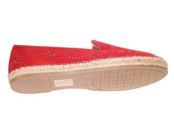 ZAMSZOWE ESPADRYLE DAMSKIE 9023 Red r.37