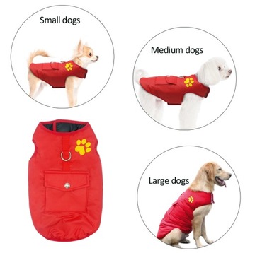 Двусторонняя куртка ЗИМА, одежда для собаки среднего размера, размер М.