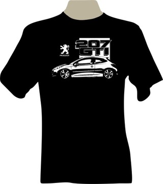 KOSZULKA T-shirt z nadrukiem fana Peugeot 207 GTI