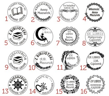 EXLIBRIS PIECZĄTKA EX LIBRIS STEMPEL COLOP Q43