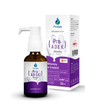 Aliness PRO ADEK Krople 30ml K2 MK7 D3 BetaKaroten