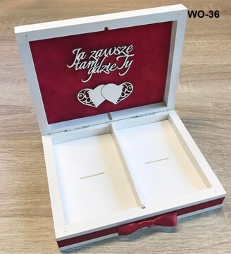 Pudełko na obrączki i koperty grafika imiona U94