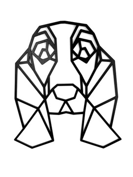 Dekoracja geometryczna 3D Pies Beagle M
