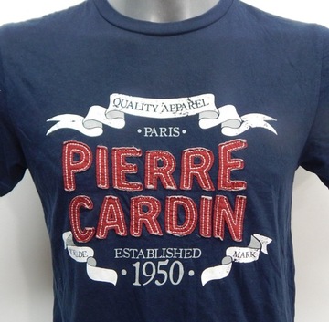 PIERRE CARDIN t-shirt męski granatowy roz.S