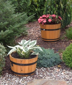 БОЛЬШОЙ САДОВЫЙ ЦВЕТОЧНЫЙ ГОРШОК ДЕРЕВЯННЫЙ ГОРШОК D50H31