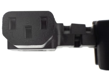 Угловой силовой кабель IEC, черный, 1,8 м