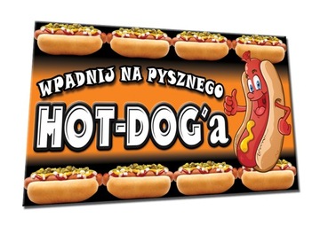 BANER 2x1 HOT DOG RESTAURACJA bułki wózek opiekacz