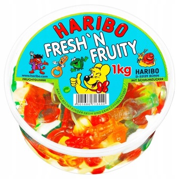 Haribo Owocowe FRESH'N FRUITY 1kg z Niemiec NOWOŚĆ