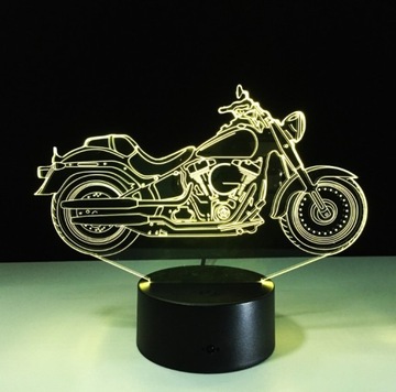 CHOPPER MOTOR MOTOCYKL Lampka Nocna 3D LED + PILOT