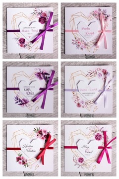 Геометрические свадебные приглашения BOHO HEARTS