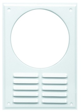 KRATKA WENTYLACYJNA BIAŁA OKAPOWA FI 120