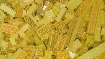 050. Lego żółte brick 0,1 kg MIX 2x8, 2x2 itd 100g