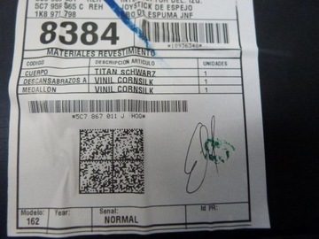 VW Jetta Vi Bock Door Tpholstem Left Front 10-