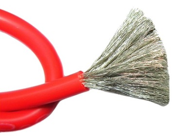 Przewód silikonowy 22 AWG czerwony 1mb