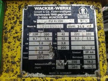 Преобразователь частоты Wacker FU 4