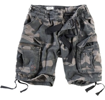 Szorty bojówki SURPLUS AIRBORNE Blackc bawełna 2XL
