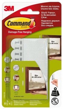 COMMAND 3M RZEPY DO OBRAZÓW RAMEK 5,4 KG + 1,8 kg