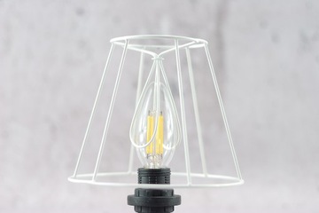 Белый каркас абажура, абажур ручной работы