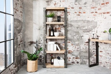 REGAŁ FACTORY STYL industrialny drewno Akacja