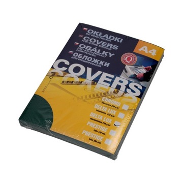 ОБЛОЖКИ ДЛЯ переплета А4 КОЖАНЫЕ IMAGE DELTA 100 ШТ, ЗЕЛЕНЫЕ