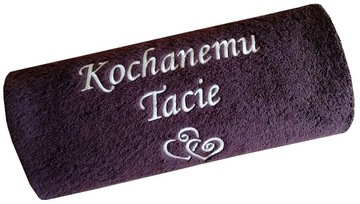 DUŻY ręcznik z HAFTEM prezent DLA MAMY TATY święta