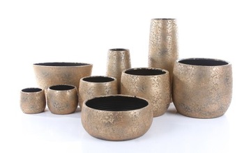 ЗОЛОТО декоративные цветочные горшки Клементе 16/13 керамика