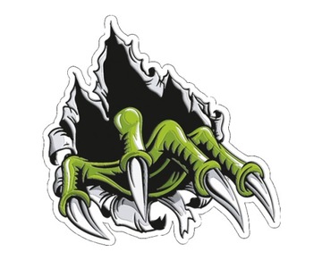PAZURY MONSTER Naklejka z Laminatem 3cm Prawa
