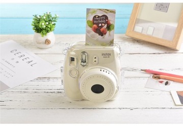 Чехол INSTAX Mini 8 9 11, ПРОЗРАЧНЫЙ + РЕМЕНЬ