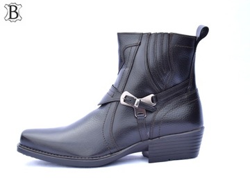 МУЖСКИЕ КОЖАНЫЕ БОТИНКИ ТЕМНО-КОРИЧНЕВЫЕ PL 680