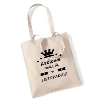 Хлопковая СУМКА В НОЯБРЕ РОЖДАЮТСЯ КОРОЛЕВЫ