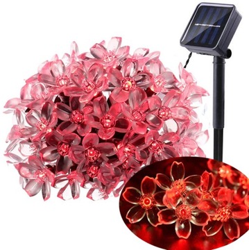 50 Led Lampki Solarne Ogrodu Ozdobne Oświetlenie