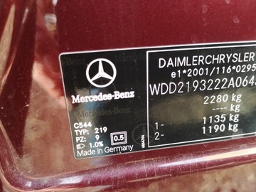 MERCEDES CLS 320 CDI V6 219 VÍKO KUFRU KUFRU C544