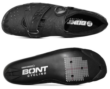 Шоссейные велосипедные туфли BONT RIOT+ BOA, ЧЕРНЫЕ, размер 46