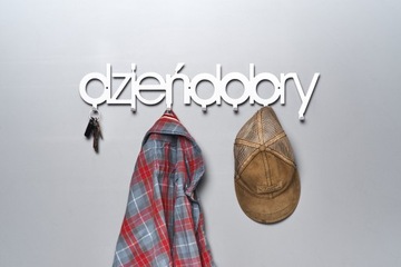 Dzień dobry #2 - BIAŁY - Wieszak na ubrania 60cm