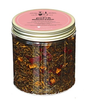 Najlepsza liściasta herbata czerwona puerh AMARETTO morele burak 170g