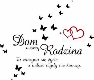 Наклейка на стену «Дом сделан СЕМЕЙНЫМИ наклейками»