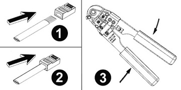 Zaciskacz wtyków modularnych 8P8C RJ45 HANLONG HT-210C