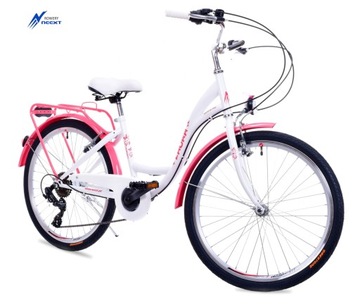 Городской велосипед для девочек 24 LAURA, 6 скоростей SHIMANO