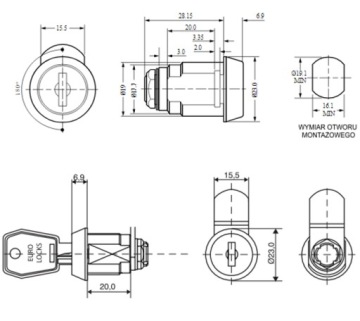 КАССЕТНЫЙ ЗАМОК EURO-LOCK C702