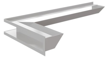 Каминная решетка luft угловая 800x400x90 белая